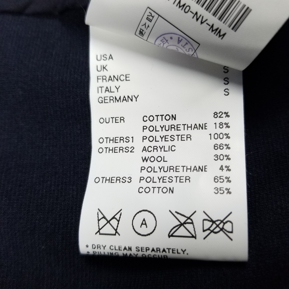 Kai-aakmann NWT Unisex Jacket Size Small Navy Zipper Detail - Picture 8 of 13